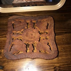 Wooden bohemian trivet